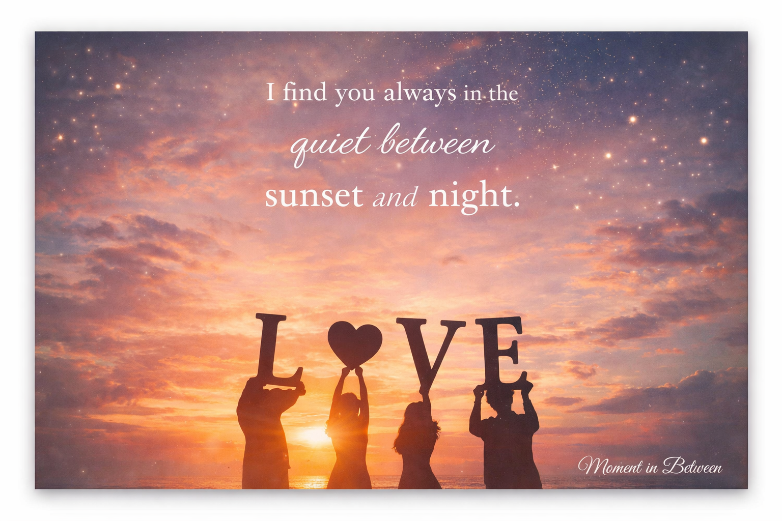 Sunset and Night -  Valentijn Song Card