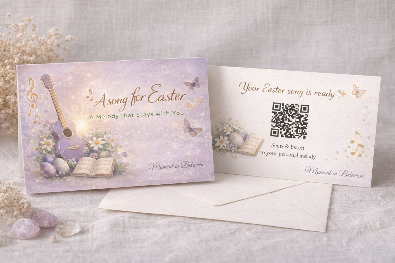 Purple Guitar – Pasen Song Card