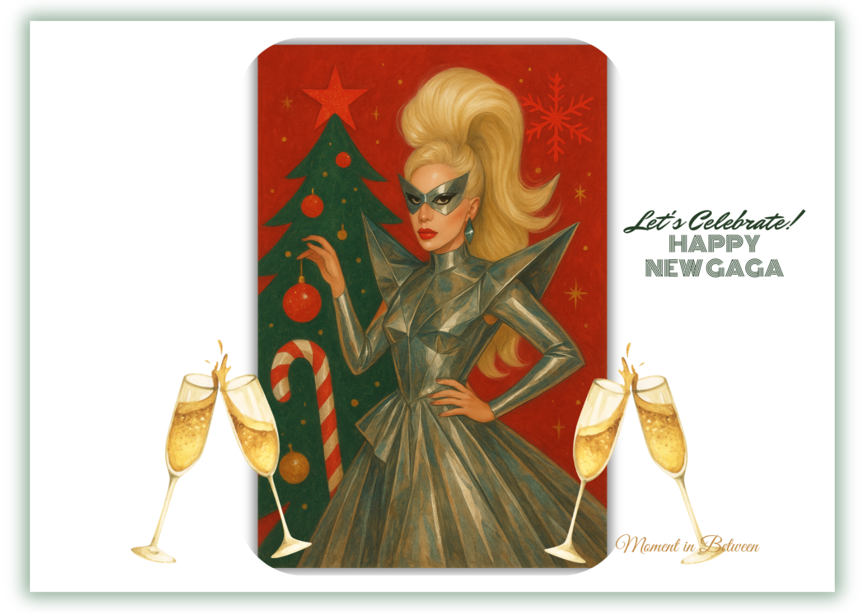 Happy New Gaga - New Year Song Card