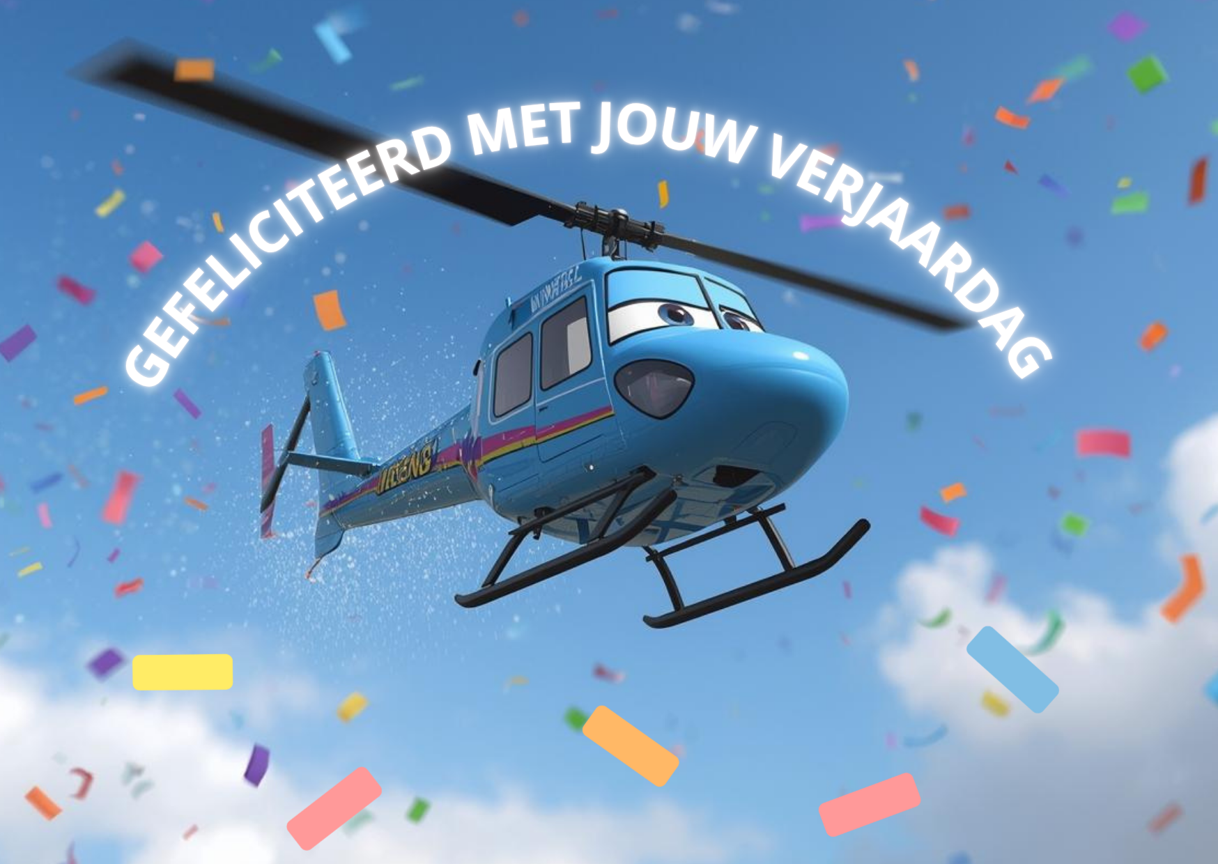 🚁 Sky of Cheers
– Helicopter Birthday Song Card