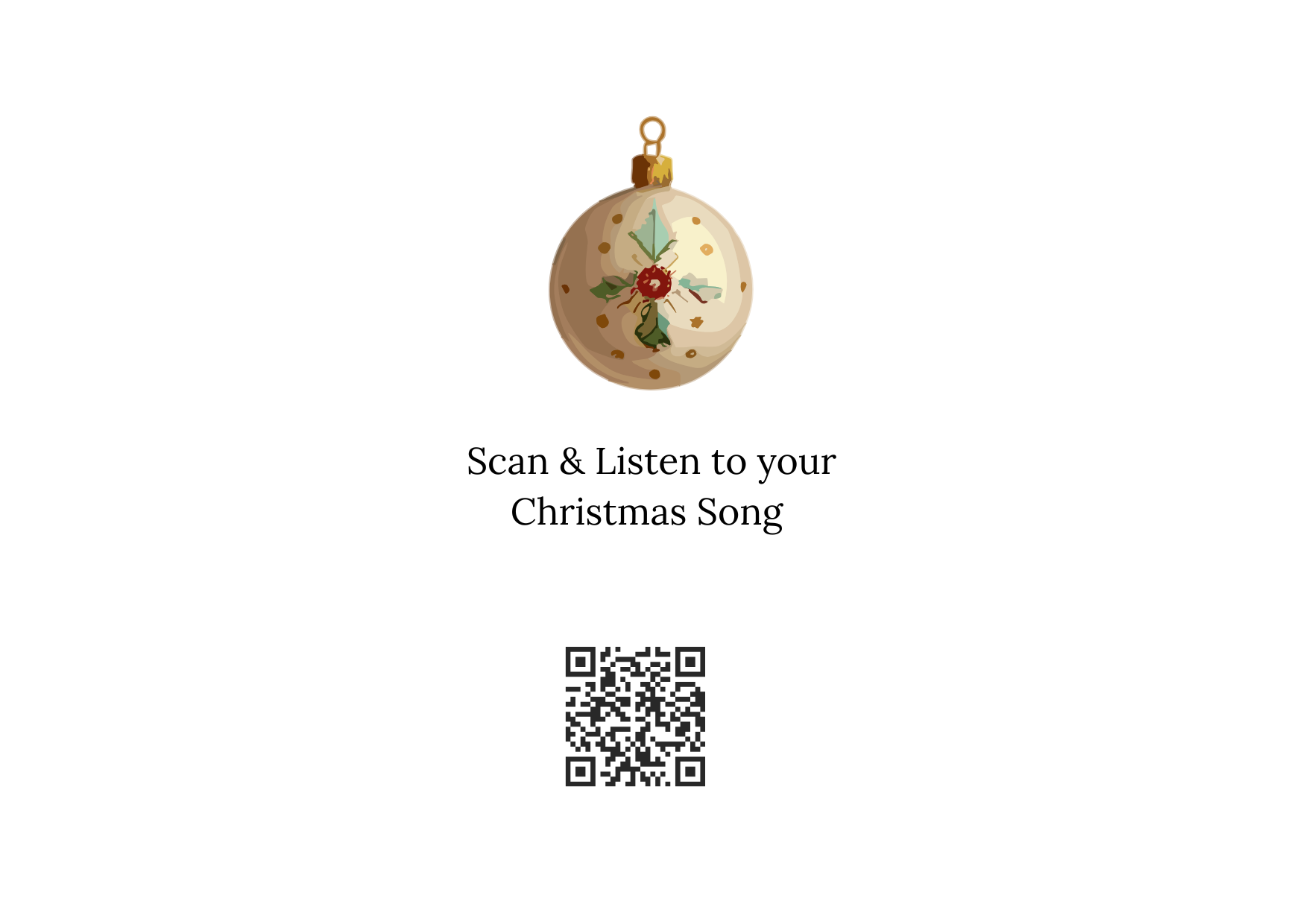 Golden Heart -Christmas Songcard