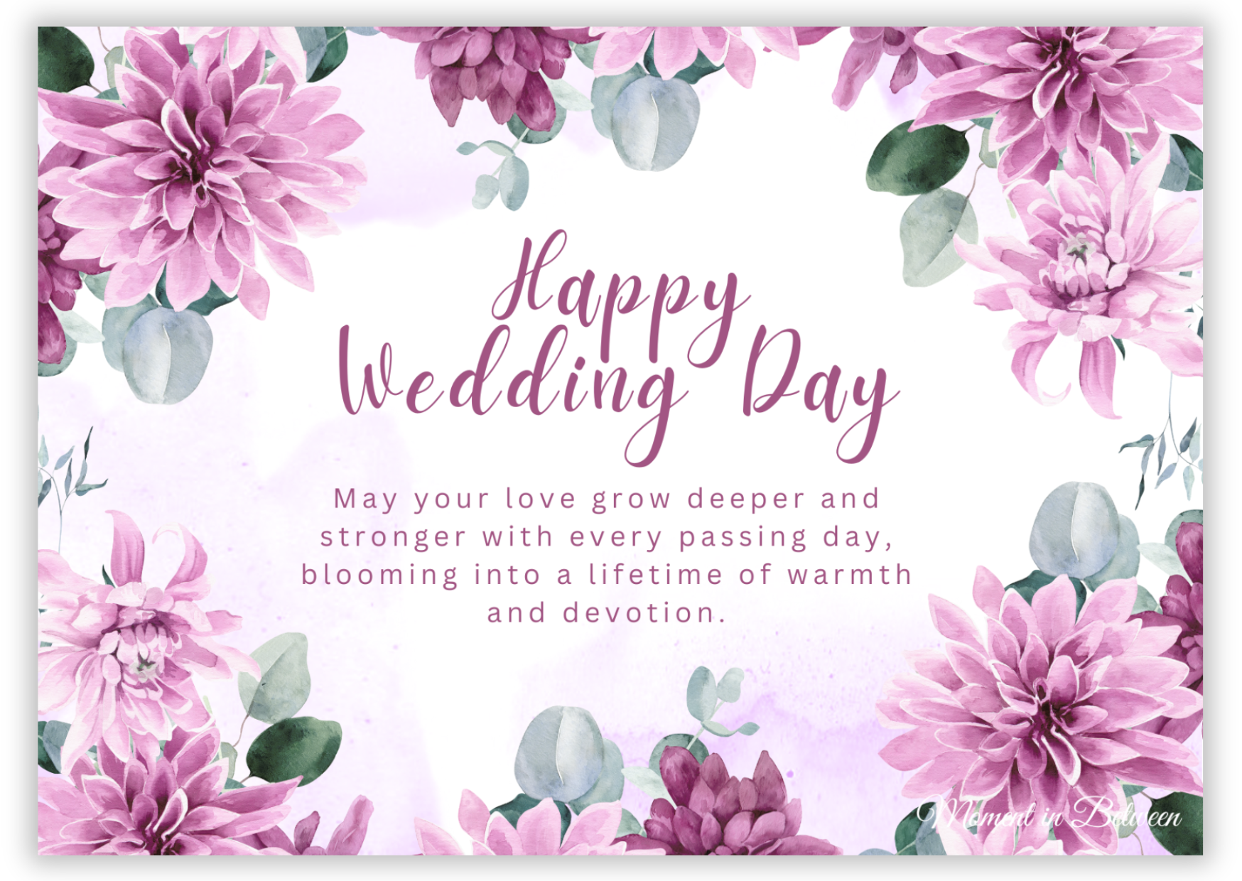Blooming Into Forever – Wedding Song Card