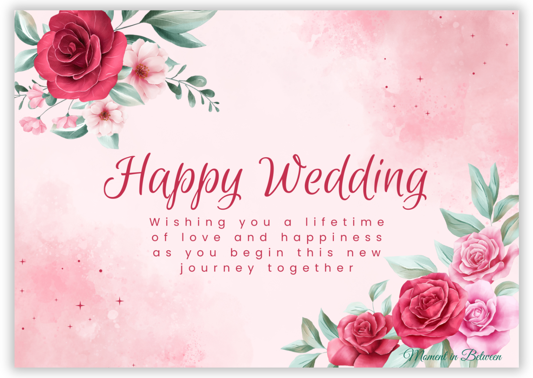 Rose-Tinted Forever – Wedding Song Card