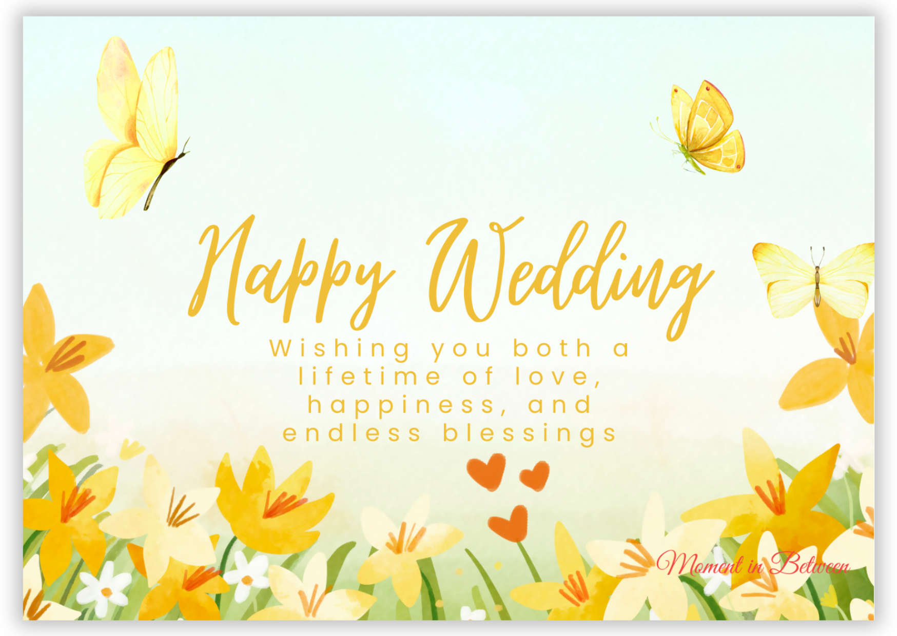 Butterfly Blessings – Wedding Song Card