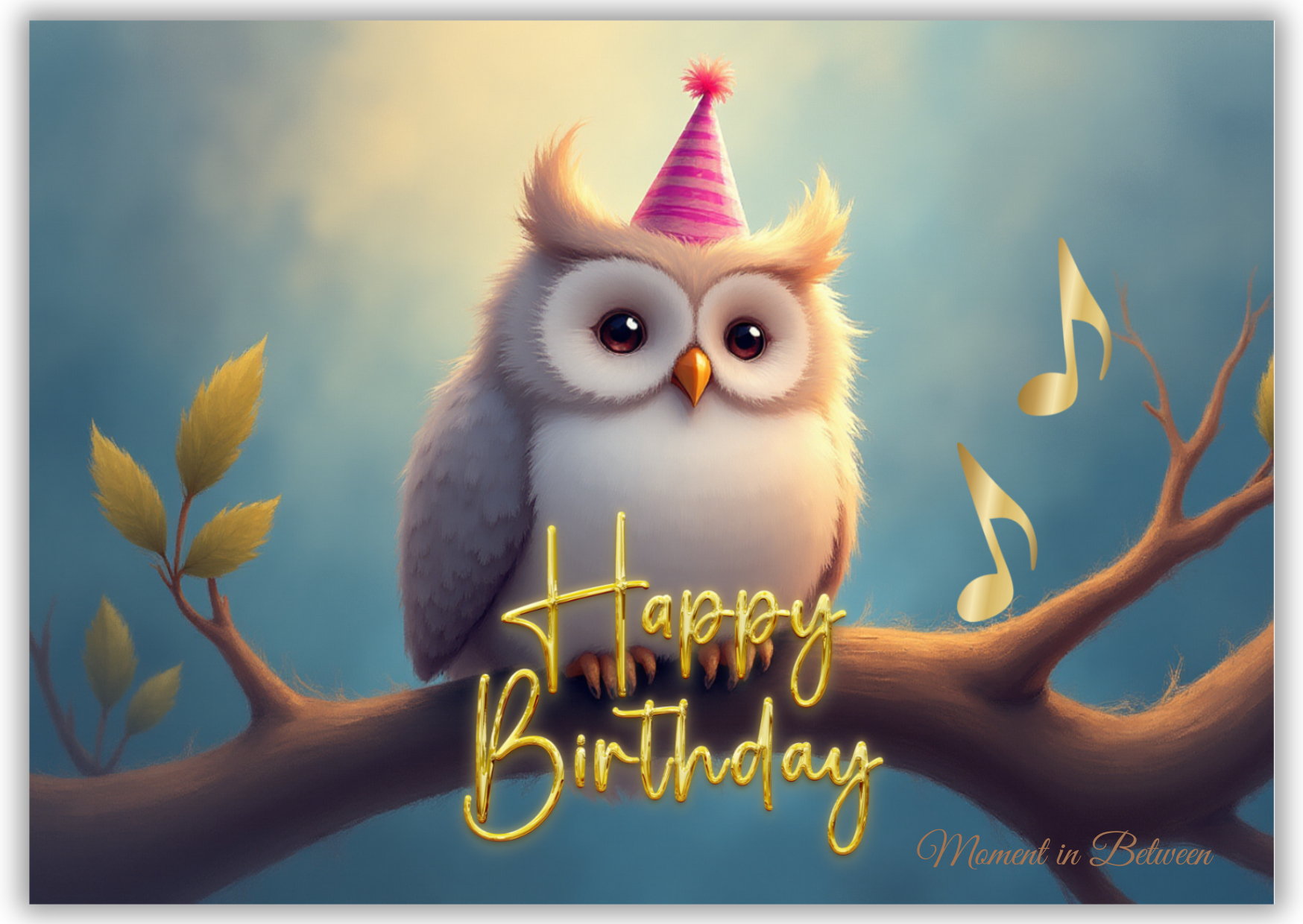 Owl wishes - Happy Birthday Song Card