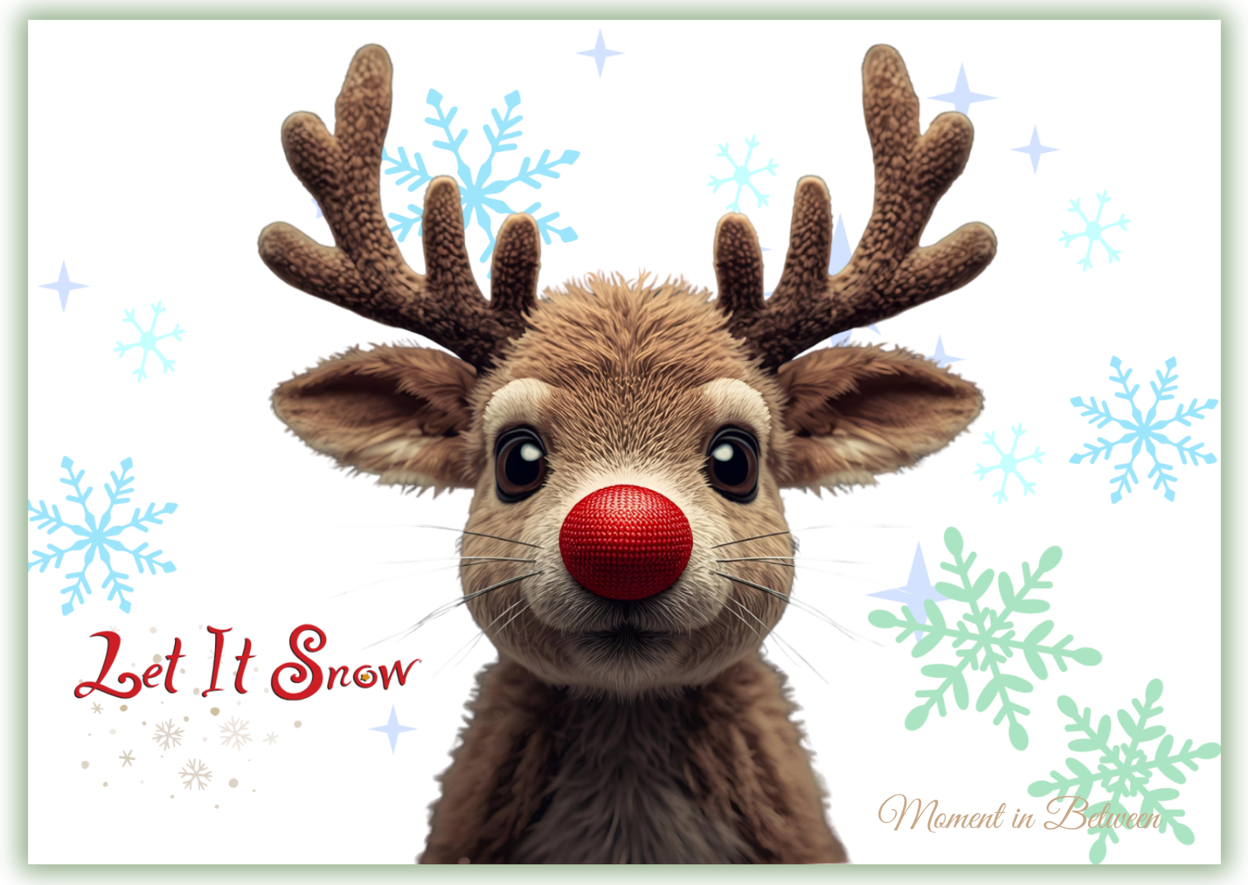 🦌 Let It Snow– Christmas Song Card