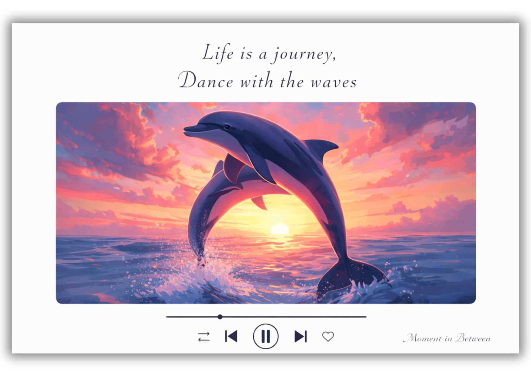 Dance with the Waves - Mindful Message Song Card