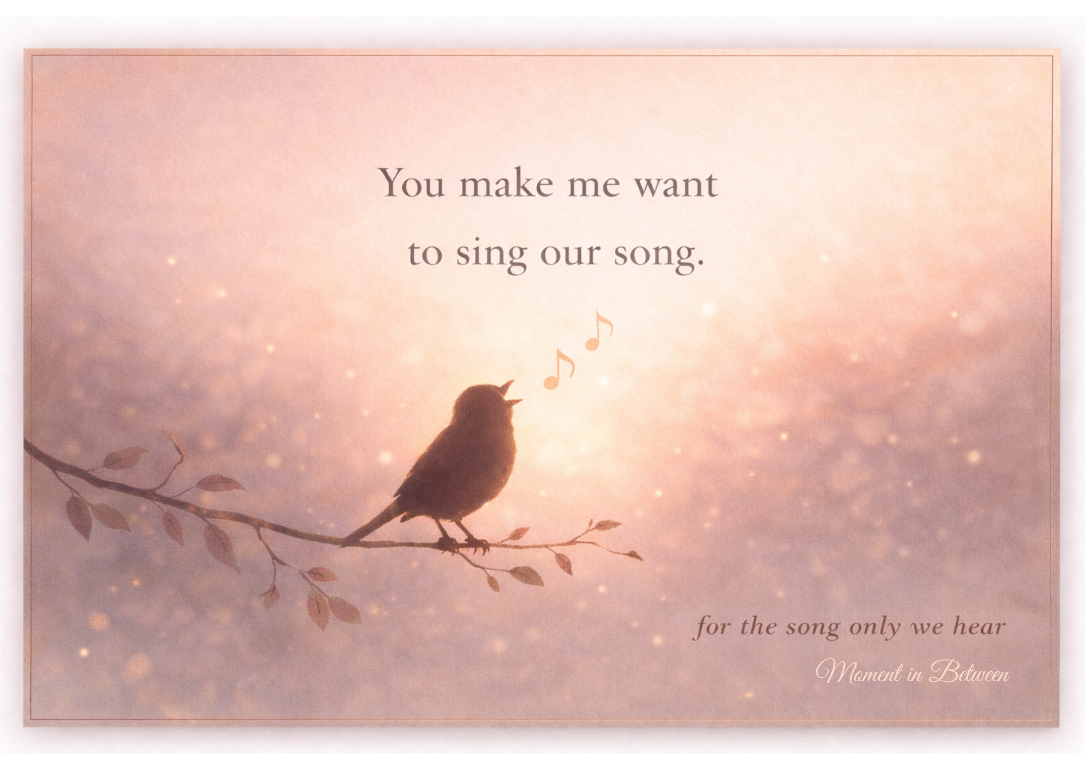 For the song only we hear - Valentijn Song Card