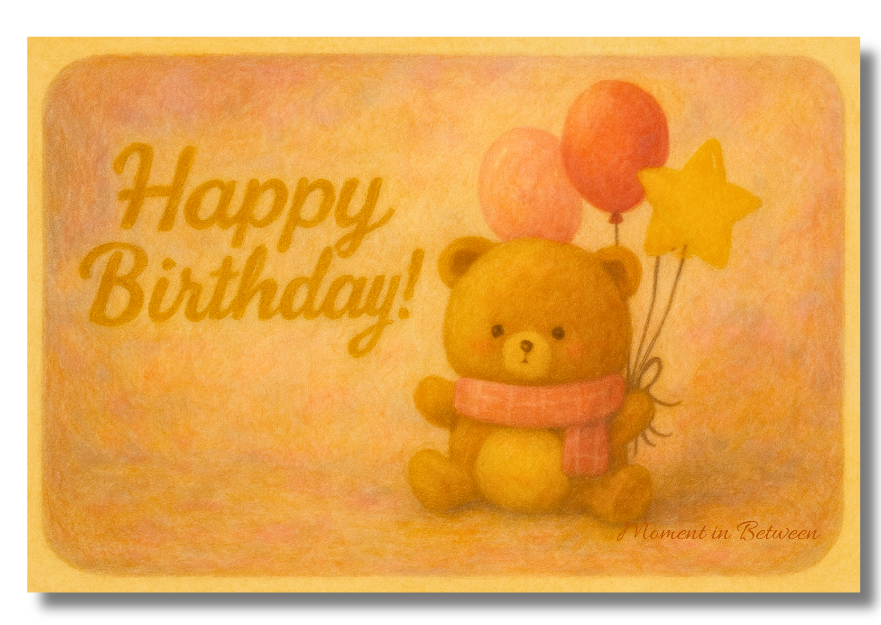 🧸 Little Moments of Joy
– Bear & Balloons Song Card