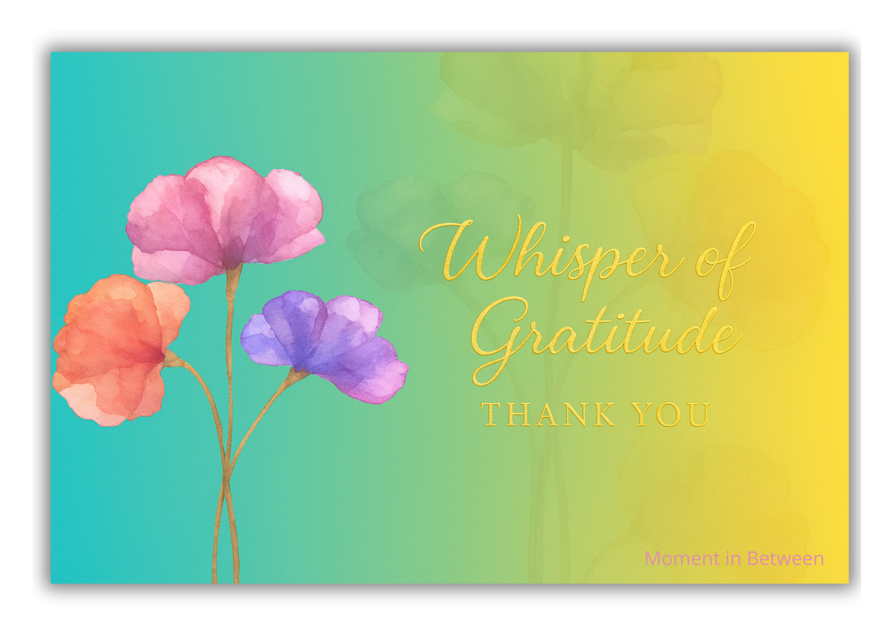 🌸 Whisper of Gratitude – Thank You Song Card