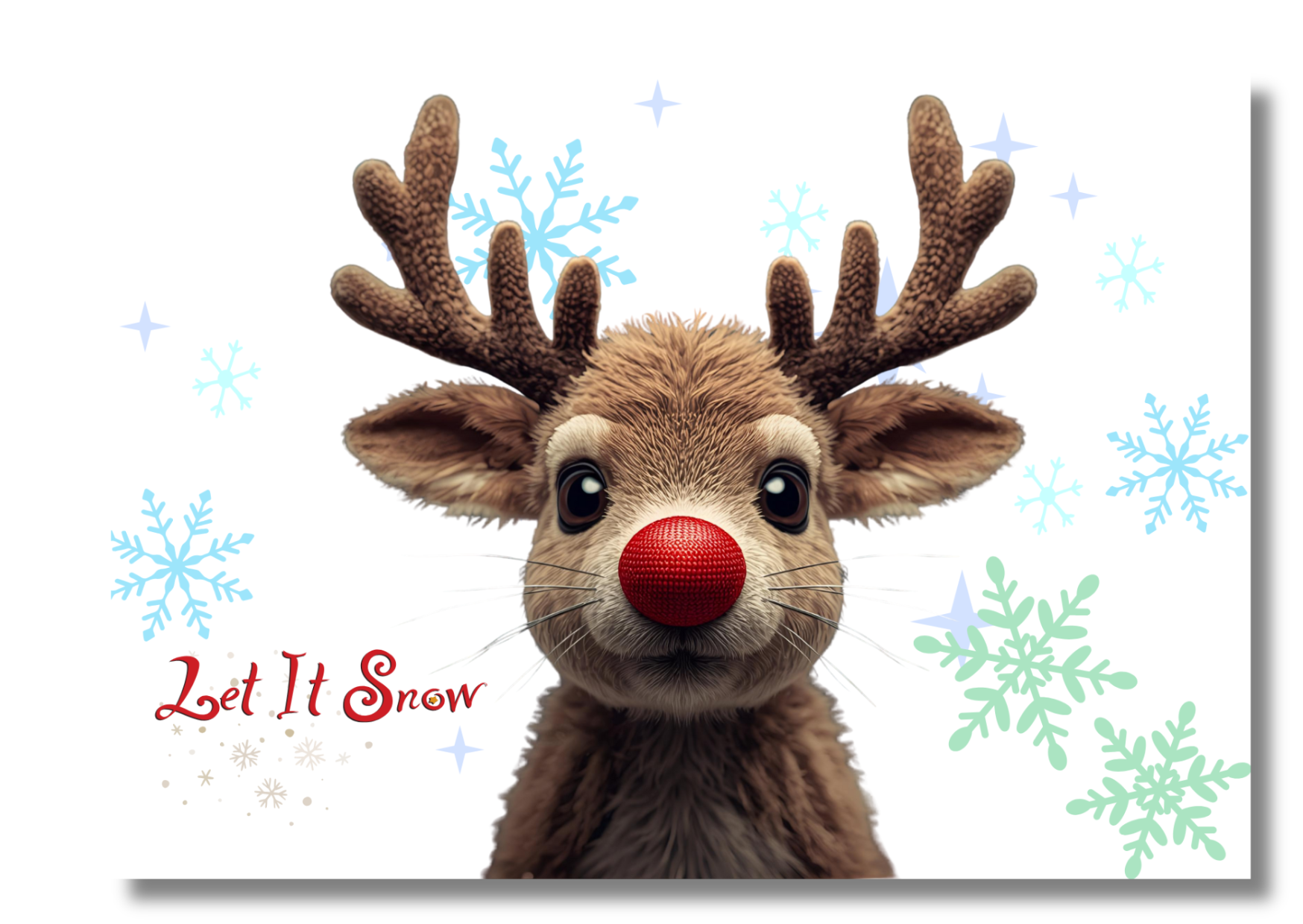 🦌 Let It Snow
– Reindeer Song Card