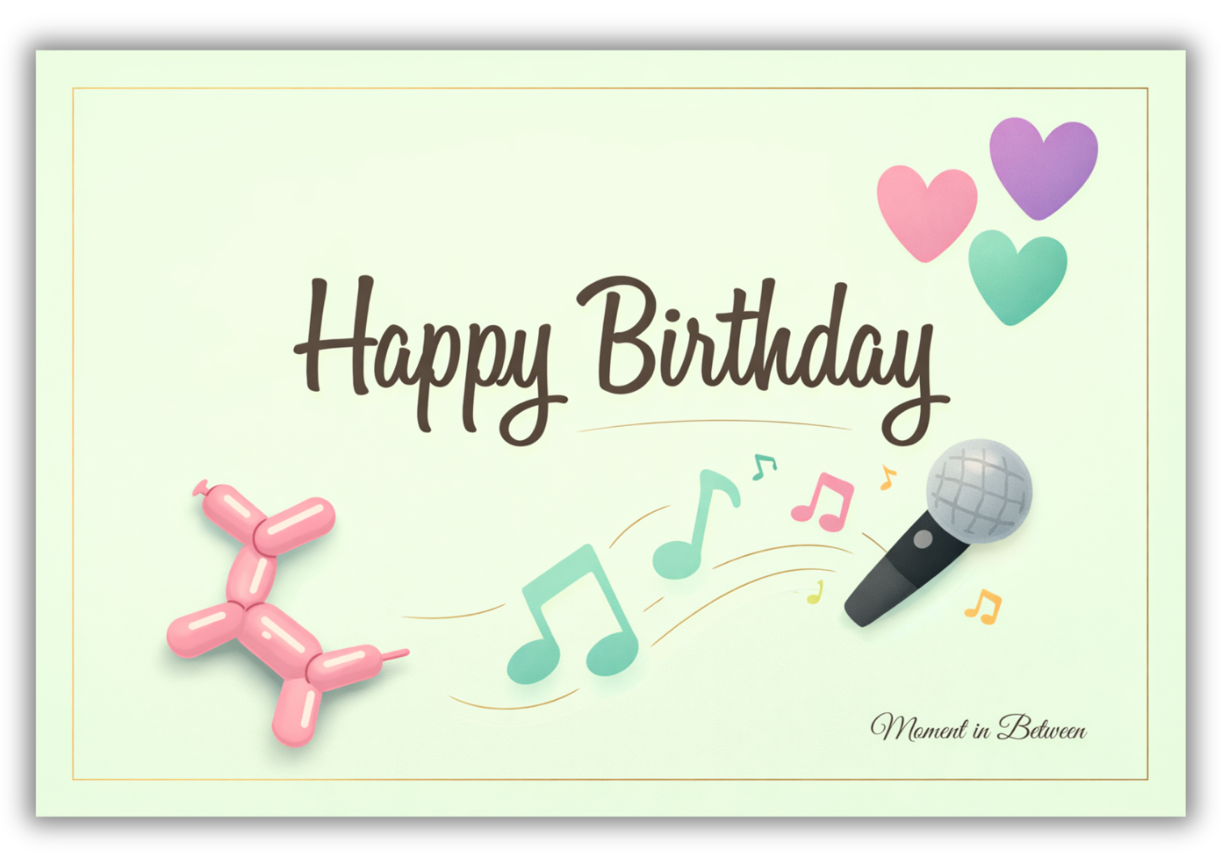 Birthday Song Card