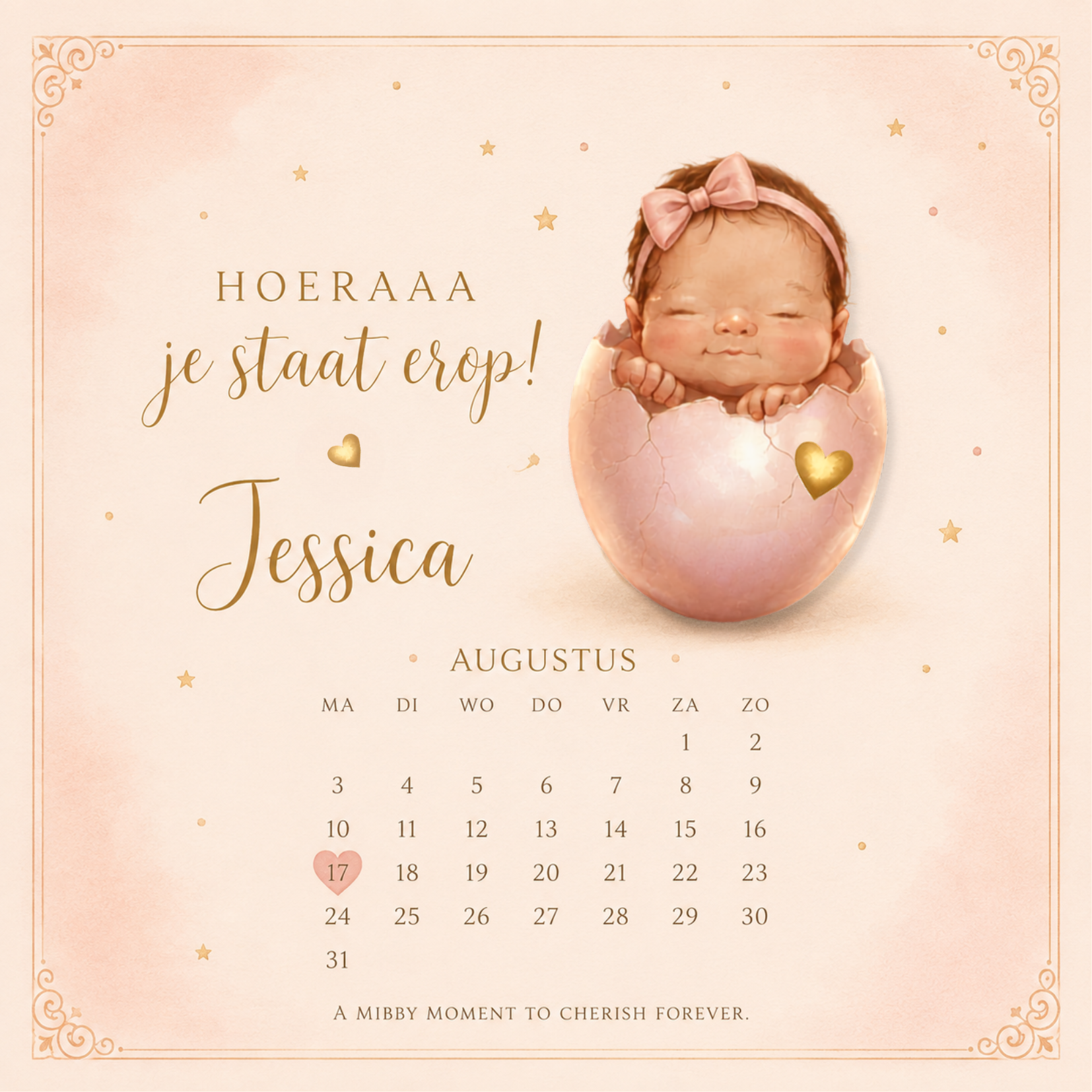 Hoeraaa, je staat erop! 🩷