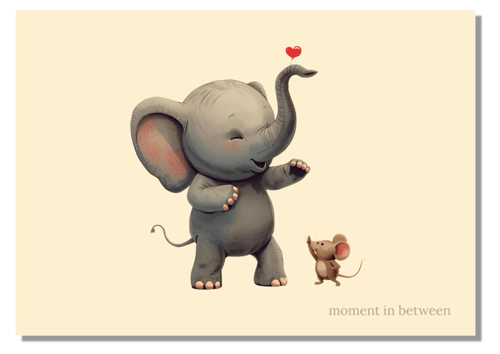 🐭 Tiny Friends
– Elephant & Mouse Song Card