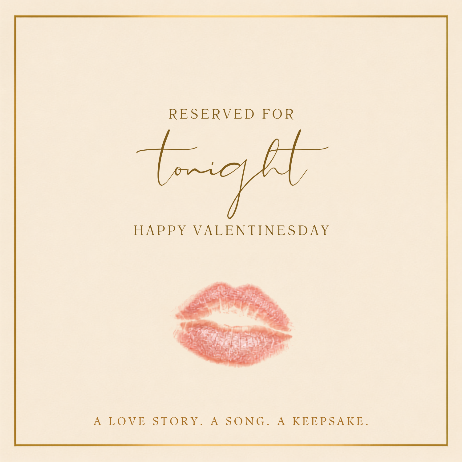 Reserved for tonight