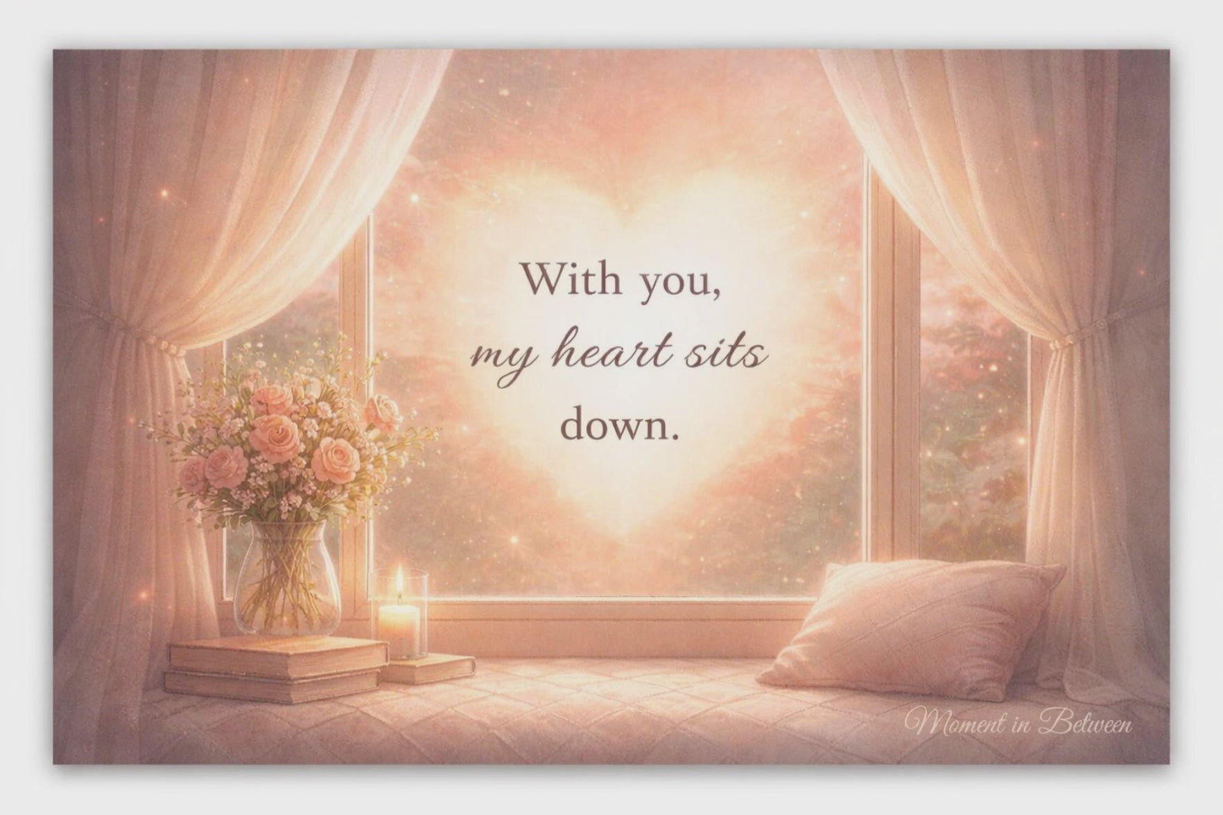 With you, my heart sits down - Valentijn Song Card