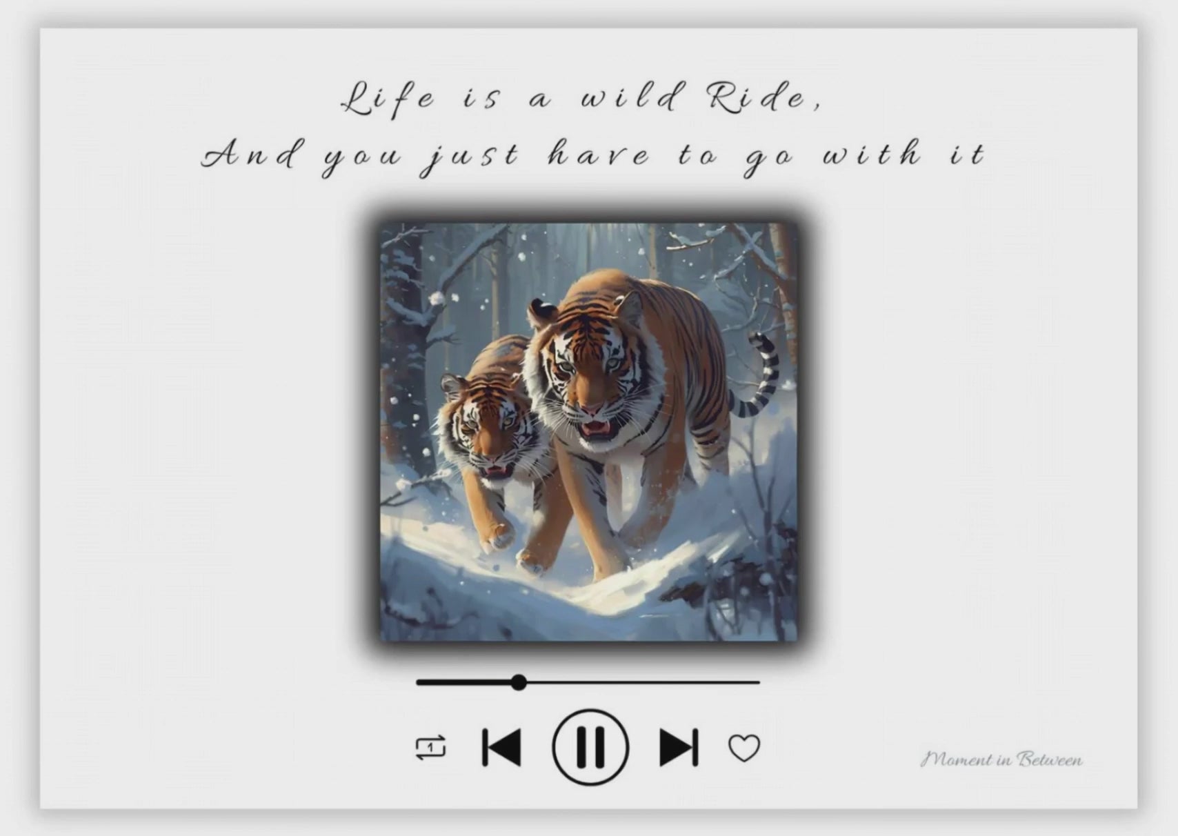 Wild Serenity–  Mindful Message Song Card