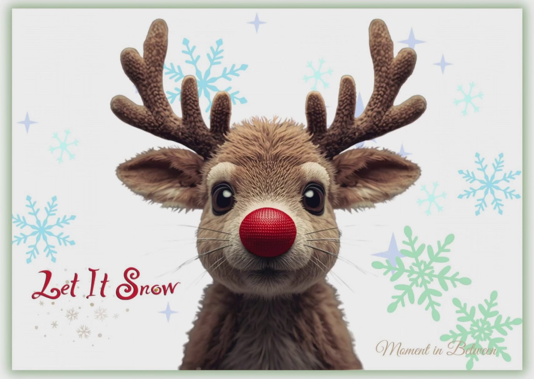 🦌 Let It Snow– Christmas Song Card
