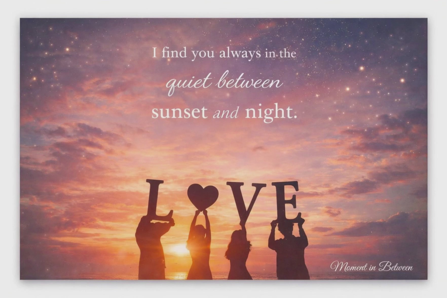 Sunset and Night -  Valentijn Song Card