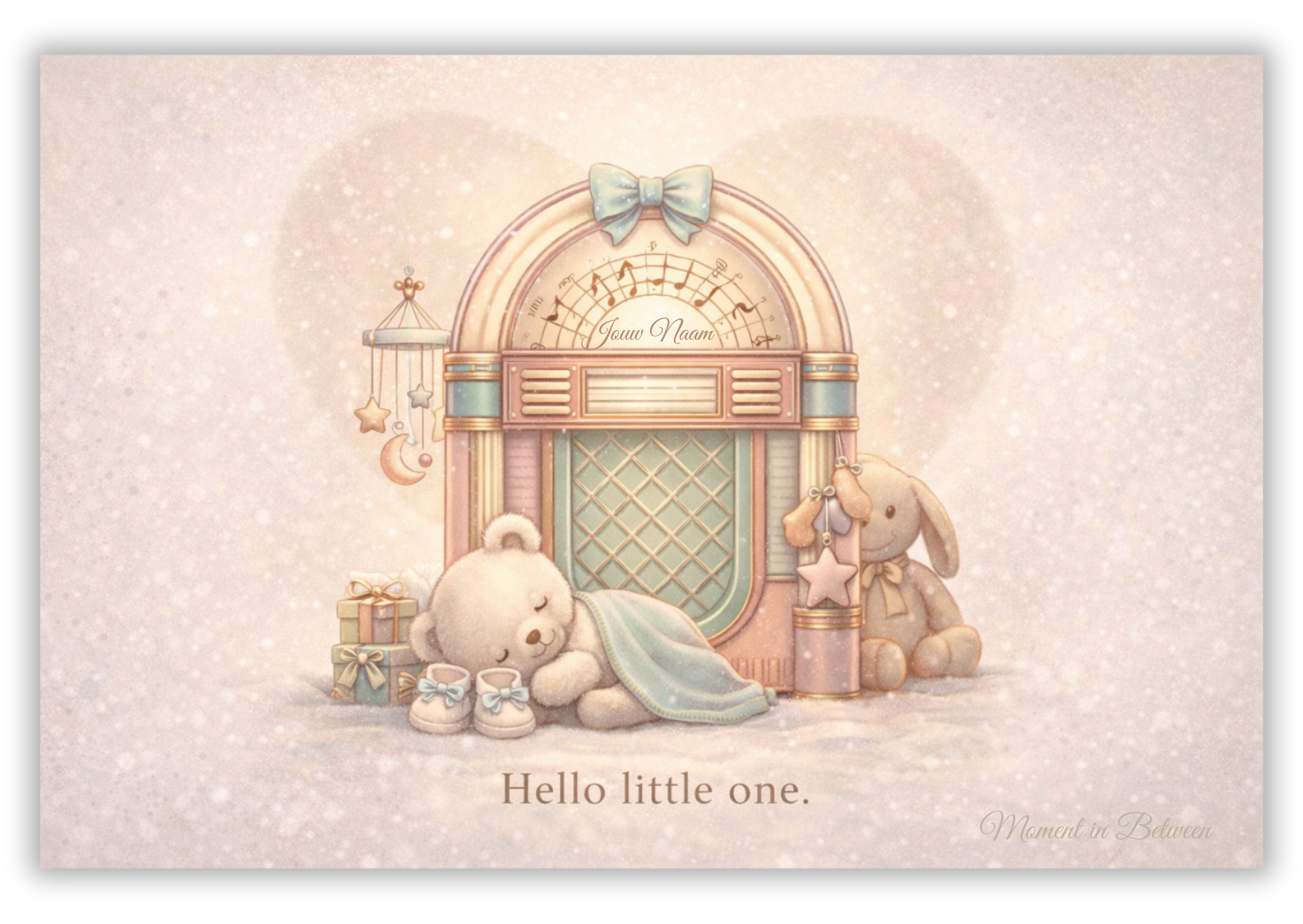 Hello Little one jukebox - Geboorte Song Card