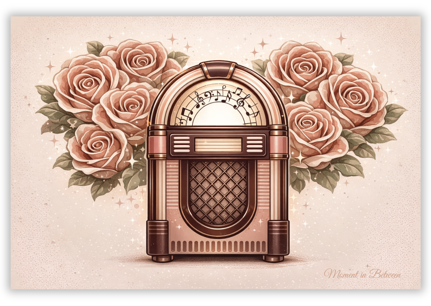Roses in the Music - Friendship & Love Song Card